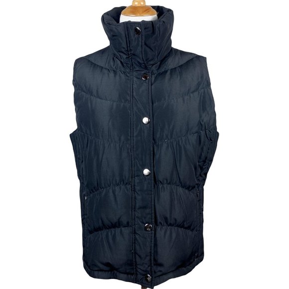 Kenneth Cole Reaction G-III Down Feather Vest L Black Sleeveless Zip Snap - Picture 12 of 12
